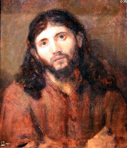Christ painting (1648-50) attrib. to Rembrandt Harmensz van Rijn at Detroit Institute of Arts. Detroit, MI.