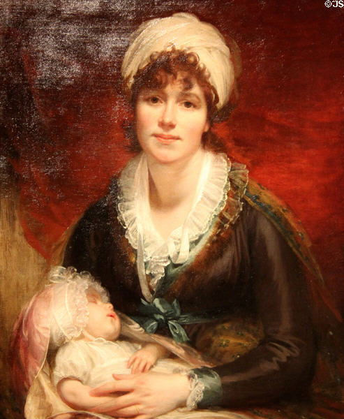 Portrait of Lady Beechey & Her Baby (c1800) by William Beechey at Detroit Institute of Arts. Detroit, MI.