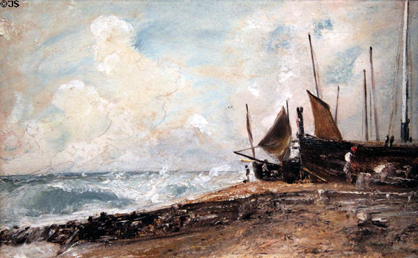 Coast near Brighton painting (c1824-28) by John Constable at Detroit Institute of Arts. Detroit, MI.