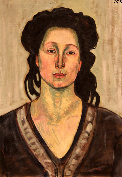 Portrait of a Woman (1910) by Ferdinand Hodler of Switzerland at Detroit Institute of Arts. Detroit, MI.