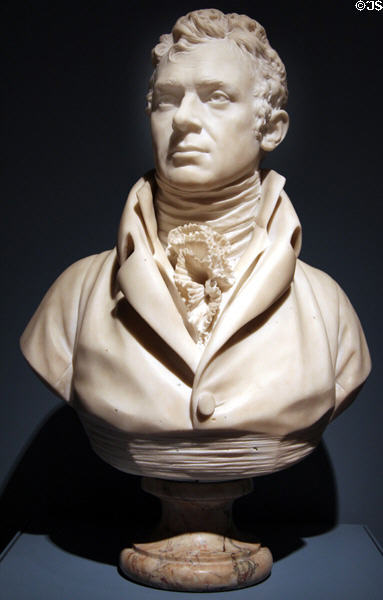Bust of Robert Fulton (c1804) by Jean-Antoine Houdon at Detroit Institute of Arts. Detroit, MI.