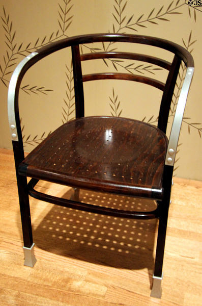 Side chair (1904-6) by Otto Wagner & made by Gebrüder Thonet of Vienna, Austria at Detroit Institute of Arts. Detroit, MI.