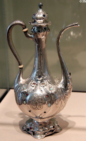 Silver coffeepot (1900) by Gorham Manuf. Co. of Providence, RI at Detroit Institute of Arts. Detroit, MI.