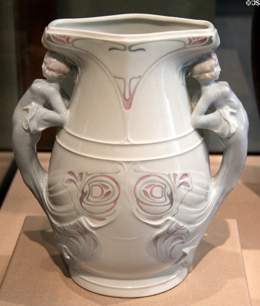 Porcelain vase (1903) by George de Feure of Gérard, Dufraisseix & Abbot of France at Detroit Institute of Arts. Detroit, MI.