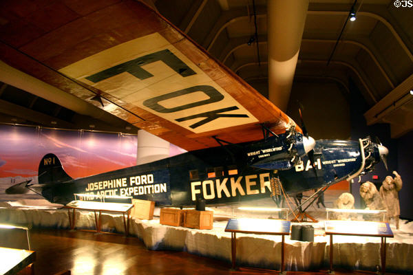 Fokker F-VII Trimotor (1925) plane used in Admiral Richard Byrd's trip to Arctic at Henry Ford Museum. Dearborn, MI.