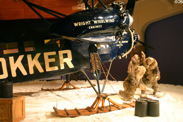 Ski of Fokker F-VII Trimotor used in Byrd's Arctic exploration sponsored by Edsel Ford at Henry Ford Museum. Dearborn, MI.