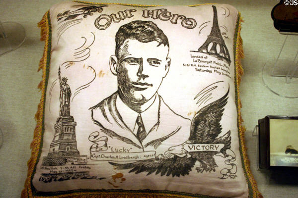 Souvenir pillow of Captain Charles 