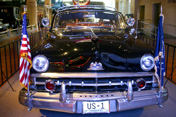 Lincoln Limousine (1950) used by Presidents Truman, Eisenhower & Kennedy at Henry Ford Museum. Dearborn, MI.