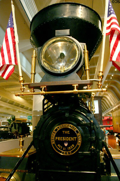 Rogers Steam Locomotive last used in 1929 to transport President Herbert Hoover to opening of Greenfield Village at Henry Ford Museum. Dearborn, MI.