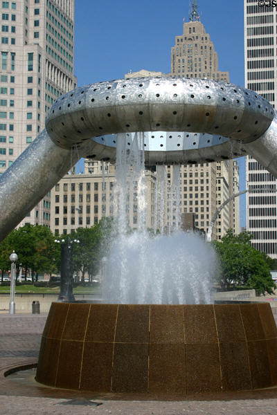 Horace E. Dodge & Sons Fountain (1979) by Isamu Noguchi in Riverfront Park. Detroit, MI.