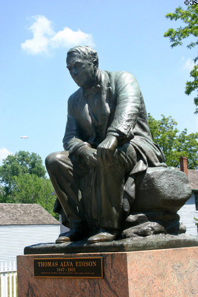 Statue of Thomas Alva Edison (1949) by James Earle Fraser at Greenfield Village. Dearborn, MI.