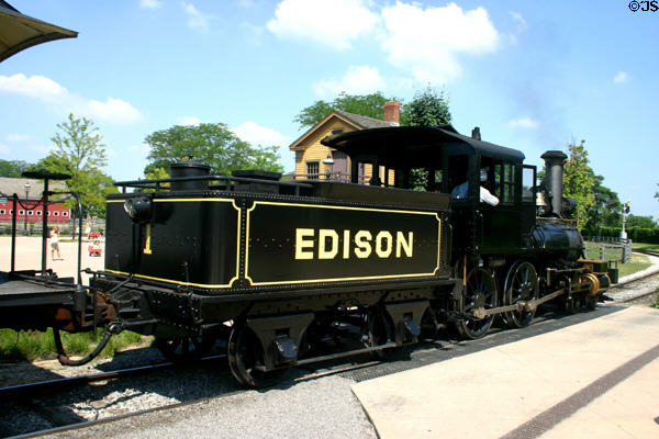 Tourist steam train at Greenfield Village. Dearborn, MI.