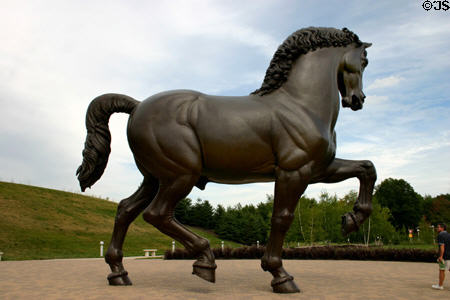 Leonardo da Vinci's Horse (1999) by Nina Akamu in Meijer Garden. Grand Rapids, MI.