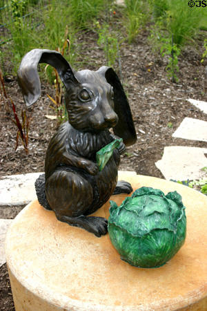Bunny & Cabbage (1995) by Mary Zimmerman in Meijer Garden. Grand Rapids, MI.