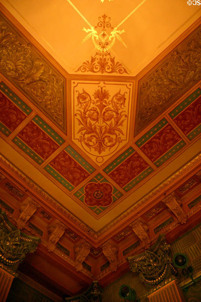 Ceiling of Supreme Court chamber of Michigan State Capitol. Lansing, MI.