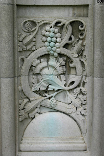 Relief carving on Kedzie Chemical Laboratory at Michigan State University. East Lansing, MI.