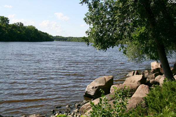 Mississippi River viewed from Munsinger Clemens Botanical Gardens. St. Cloud, MN.