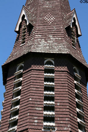 Tower details of St. John's Episcopal Church. Moorhead, MN.