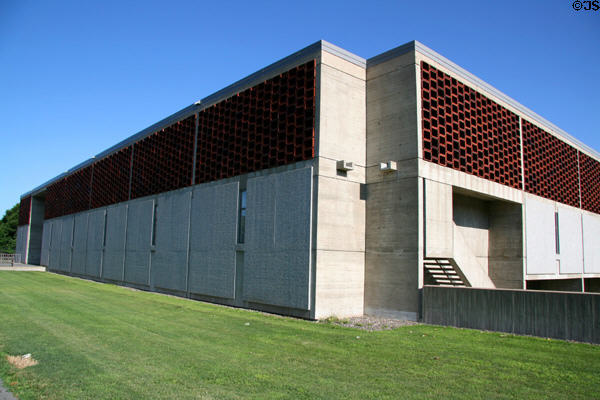 Concrete walls of Alcuin Library at St. John's University. Collegeville, MN.