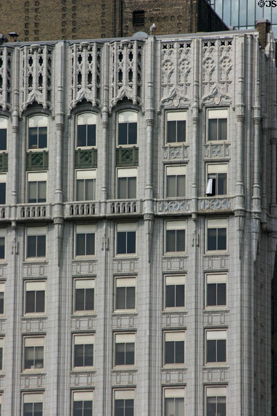 Neogothic trim of crown of Medical Arts Building. Minneapolis, MN.
