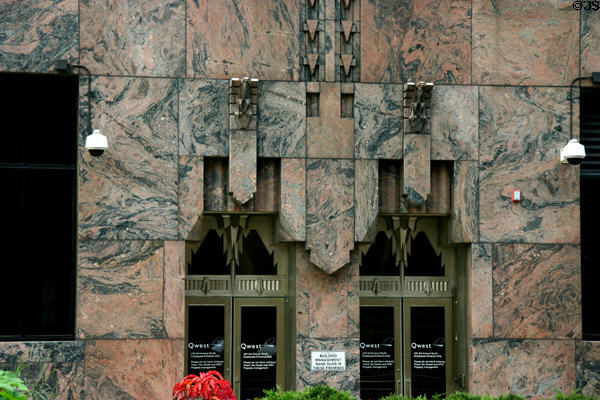 Art Deco entrance of Qwest Building. Minneapolis, MN.