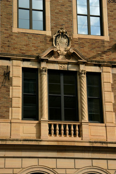 Window detail of Elizabeth C. Quinlan & Fred Young building on Nicollet Mall. Minneapolis, MN.
