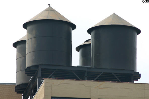 Water towers on Mill City Museum. Minneapolis, MN.