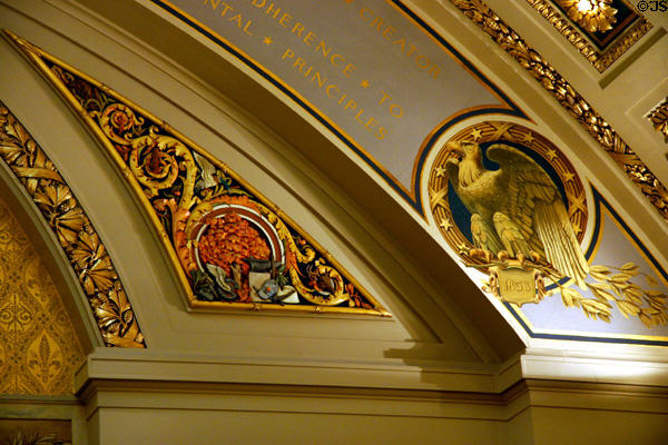 Eagle mural in House chamber of Minnesota State Capitol. St. Paul, MN.