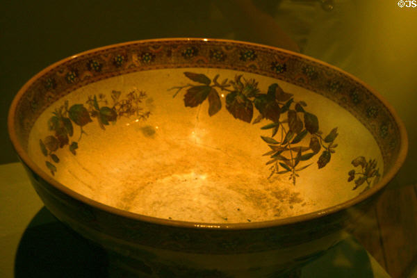 Punch bowl (c1845) at used at 1848 Territorial Convention at Minnesota History Center. St. Paul, MN.