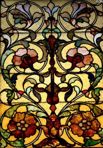 Stained glass windows of James J. Hill House. St. Paul, MN.