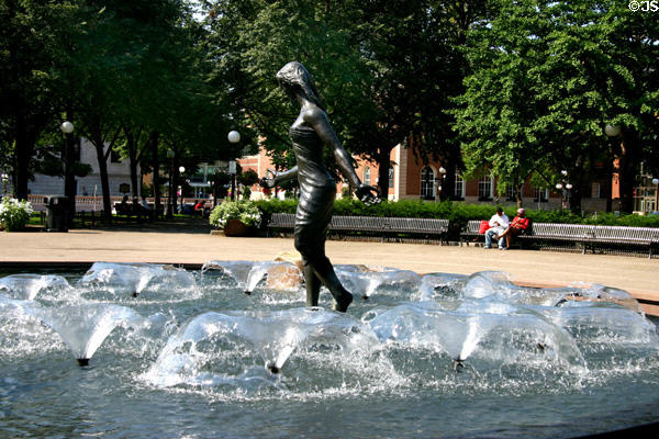 The Source fountain (1965) by Alonzo Hauser in park beside Landmark Center. St. Paul, MN.