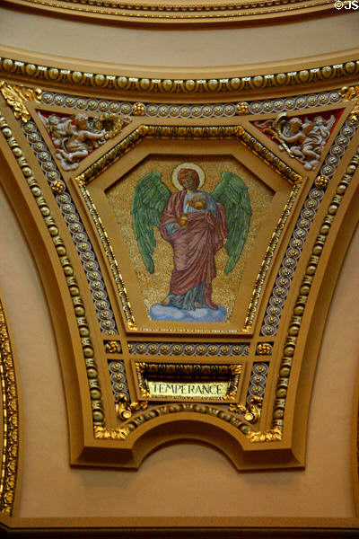 Mosaic of temperance at Cathedral of Saint Paul. St. Paul, MN.