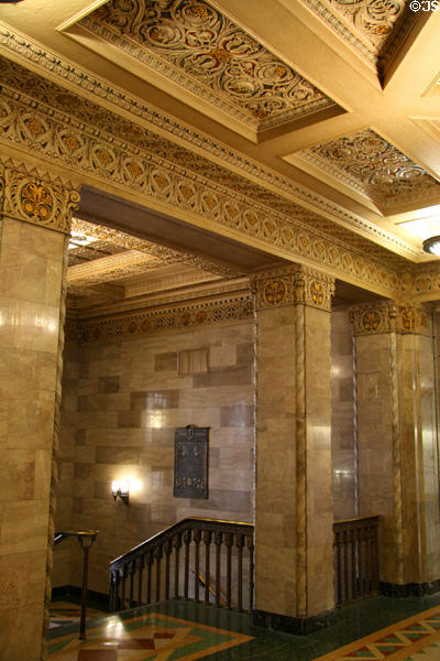 Lobby of Mayo Clinic Plummer Building. Rochester, MN.