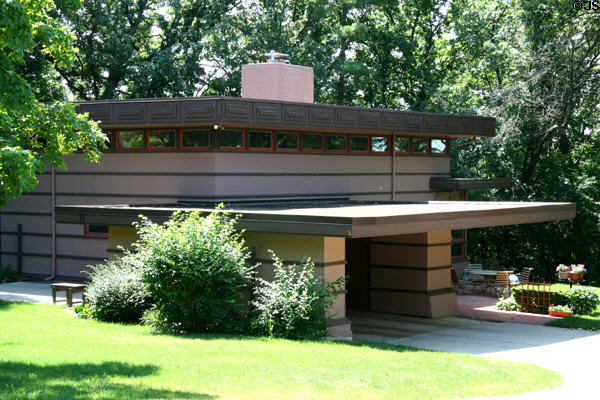 Overhangs of James B. McBean House by Frank Lloyd Wright. Rochester, MN.