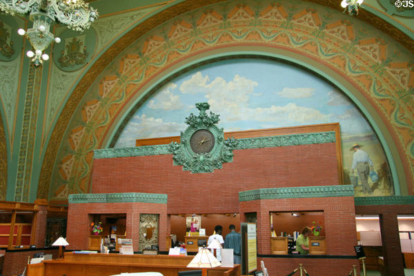 Interior of National Farmer's Bank. Owatonna, MN.