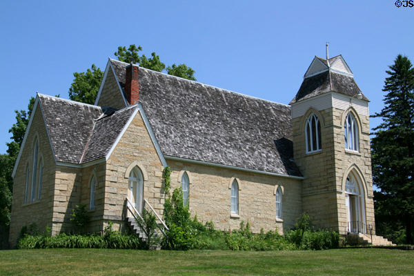 Gothic St. Johns Episcopal Church [aka Hilltop Church] (1869) now home of Dodge County Historical Society Museum. Mantorville, MN.