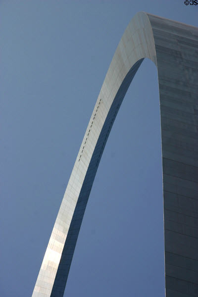 Viewing windows atop Gateway Arch of Jefferson National Expansion Memorial. St Louis, MO.
