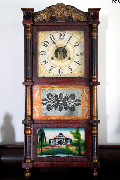 Table clock at General Daniel Bissell House. St. Louis, MO.