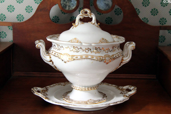 Tureen in dining room at General Daniel Bissell House. St. Louis, MO.