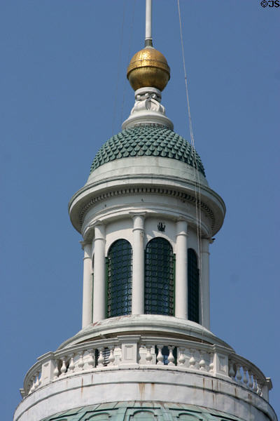 Cupola atop dome of Old St. Louis County Courthouse. St Louis, MO.