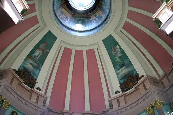 Allegorical figures painted in dome of Old St. Louis County Courthouse. St Louis, MO.
