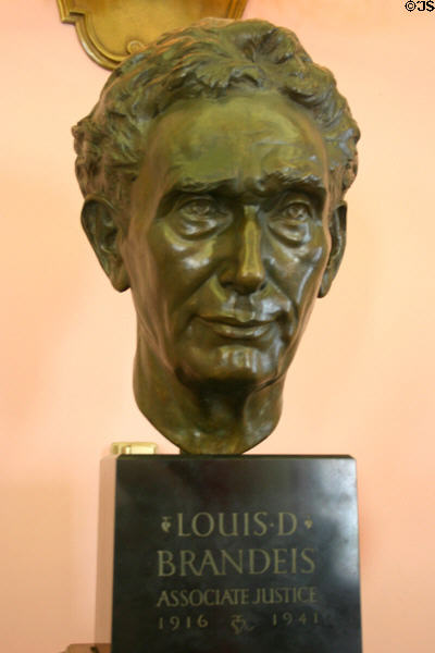 Bust of Louis D. Brandeis, Associate Justice (1916-41) at Old St. Louis County Courthouse. St Louis, MO.