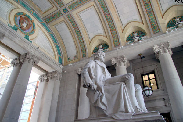 Statue of Thomas Jefferson (1913) by Karl Bitter in arched hall of Missouri History Museum. St. Louis, MO.
