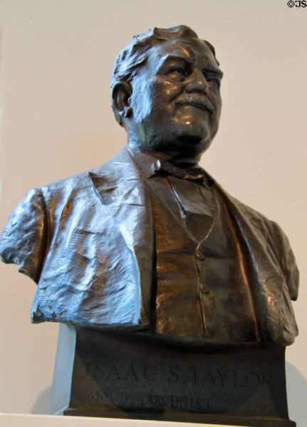 Bust (1917) of Isaac Taylor who organized the architects for the St Louis World's Fair at Missouri History Museum. St. Louis, MO.