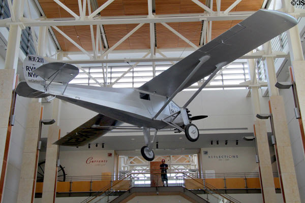 Replica of Charles Lindbergh's Spirit of St. Louis modified from a (c1928) original sister plane by Ryan Airlines at Missouri History Museum. St. Louis, MO.