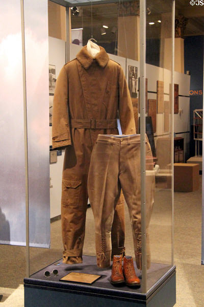 Lindbergh's flight clothing at Missouri History Museum. St. Louis, MO.