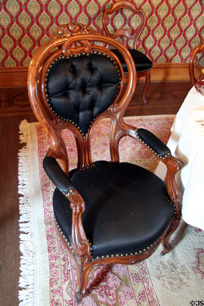 Armchair in dining room at Campbell House Museum. St. Louis, MO.