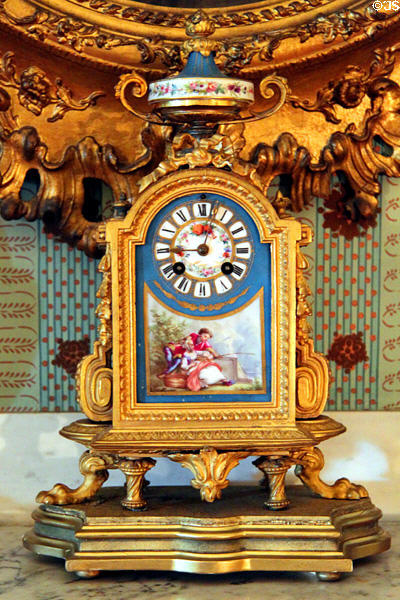 Mantle clock in study at Chatillon-DeMenil Mansion. St. Louis, MO.
