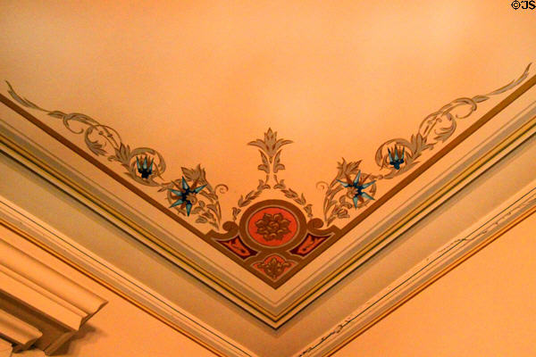 Painted ceiling design at Chatillon-DeMenil Mansion. St. Louis, MO.
