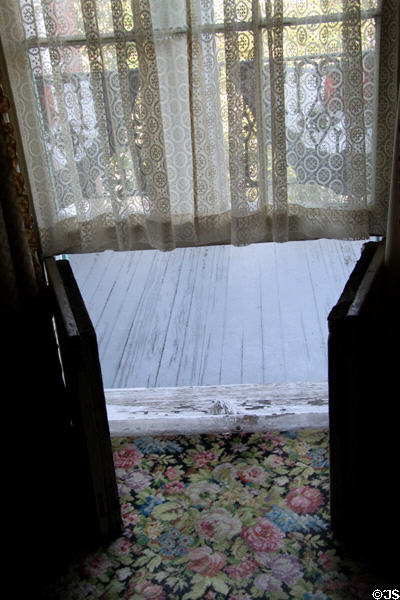 Window frame which opens into a door at Chatillon-DeMenil Mansion. St. Louis, MO.